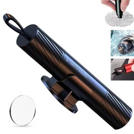 Safehammer - 2024 Upgraded Safe Hammer Glass Breaker Under Water, Car Hammer Seatbelt Cutter Window Breaker Emergency Escape Tool, Safehammer Glass Breaker for New Cars - Color: Black