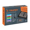 Truper PUN-100, Juego de 100 puntas, largo 1" con estuche