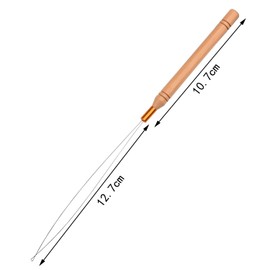 HIXNUG Hair Extension Loop Needle Hair Extension Tools Threading Threader Pulling Hook Tool Feather Extension Loop Needle for Salon DIY Accessories (6)