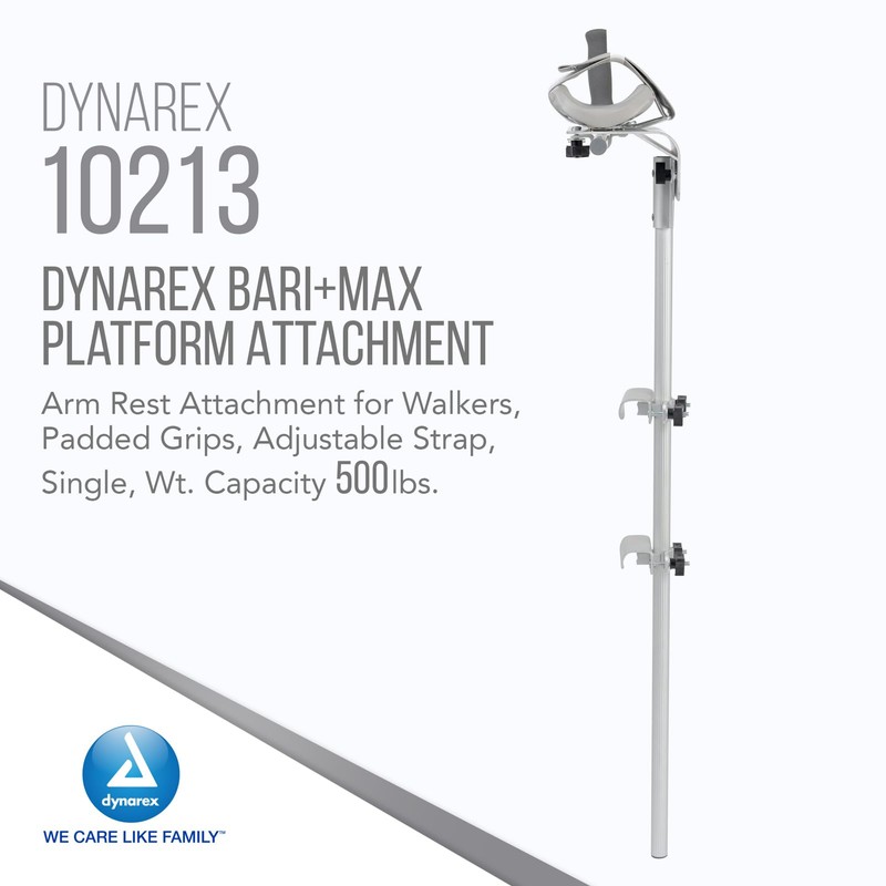 Dynarex Bariatric Walker Platform Attachment - Heavy Duty Forearm Support