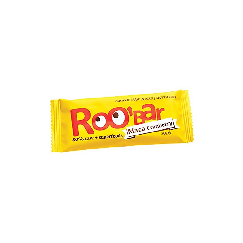 ROO'BAR Maca Cranberry - 20 bars (20x 30g) - Raw