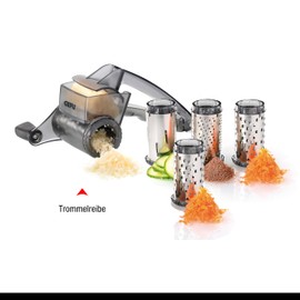 Gefu Rotary Grater Rullare, Stainless Steel Multi-Colour, 27 x 15 x 10 cm