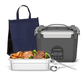 LoveeHafen 2026 Upgraded Cordless Electric Lunch Box, Cordless Rechargeable Food Warmer with Memory Function, Automatic Heating and Keep Warm for Work and Travel