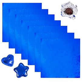 VESTARUVOT 200PCS Aluminium Foil Wrappers, 4x4 inches Square Chocolate Molds for DIY Candy Packaging by Party Wedding Birthday