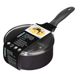 Chef Aid 16cm Non-stick Aluminium Sauce Pan with Glass Lid
