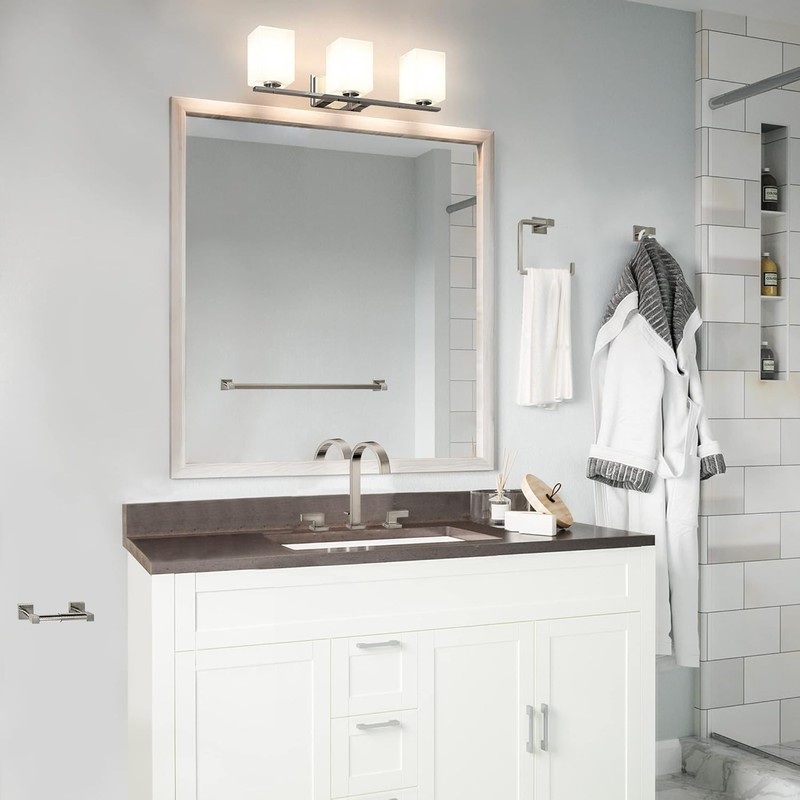 Design House 188532 Karsen 4-Piece Bathroom Accessory Kit, Satin Nickel