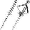 100pcs Trifold Rivets,Silver Aluminum Alloy Folding Blind Rivets,Tri-fold Exploding Pop