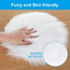 Faux Fur Carpet 30cm Soft Round Chair Cover Seat Pad