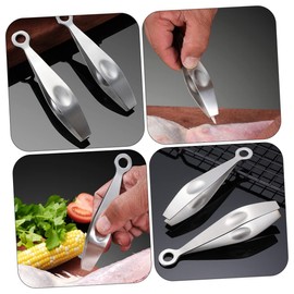 SHOWERORO 3pcs Stainless Steel Manual Tweezer for Bone Removal Hair Fish Bone Pliers Men Spring Removal Tweezers