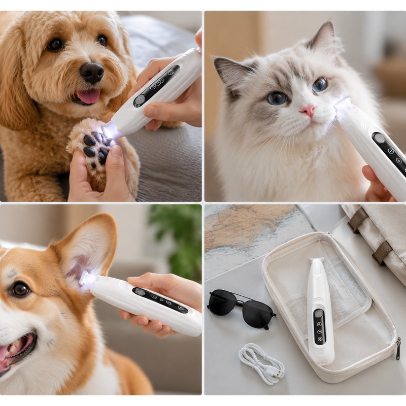 Upgraded Version Pet Paw Trimmer with LED Light – Precise