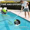 Heavy Duty Pool Vacuum Head with Wheels, 17.5" Flexible Side