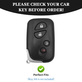 OFF WE GO for Lexus Key Fob Cover, Leather Key Case Keychain fit for Lexus GX460 RX350 IS250 LX570 ES350 IS350 GS430 GS300 GS450h Smart Remote Control Key Protector (Blue)