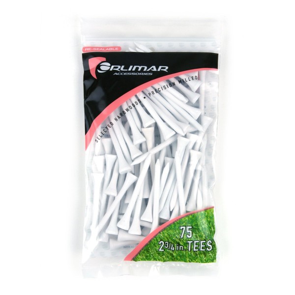Orlimar 4-Inch Golf Tees 75-Pack (White)