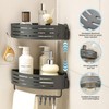 Zynuhmo Suction Cup Shower Caddy Corner, Shower Storage Rack With