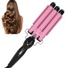 3 Barrel Curling Iron Wand Adjustable Hair Curler Waver Crimper