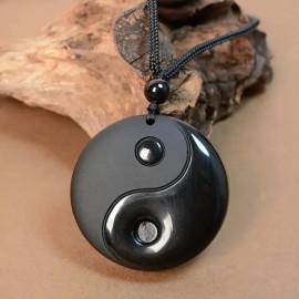 Collar De Obsidiana Negra Con Dije Yin Yang Protección Energética Y Equilibrio Espiritual Joyería Artesanal Para Hombre Y Mujer Amuleto De Piedra Natural