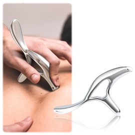Cosmeria Trigger Point Massager, Stainless Steel Gua Sha Stone with Ergonomic Handle, Deep Tissue Relief for Tension from Neck to Feet