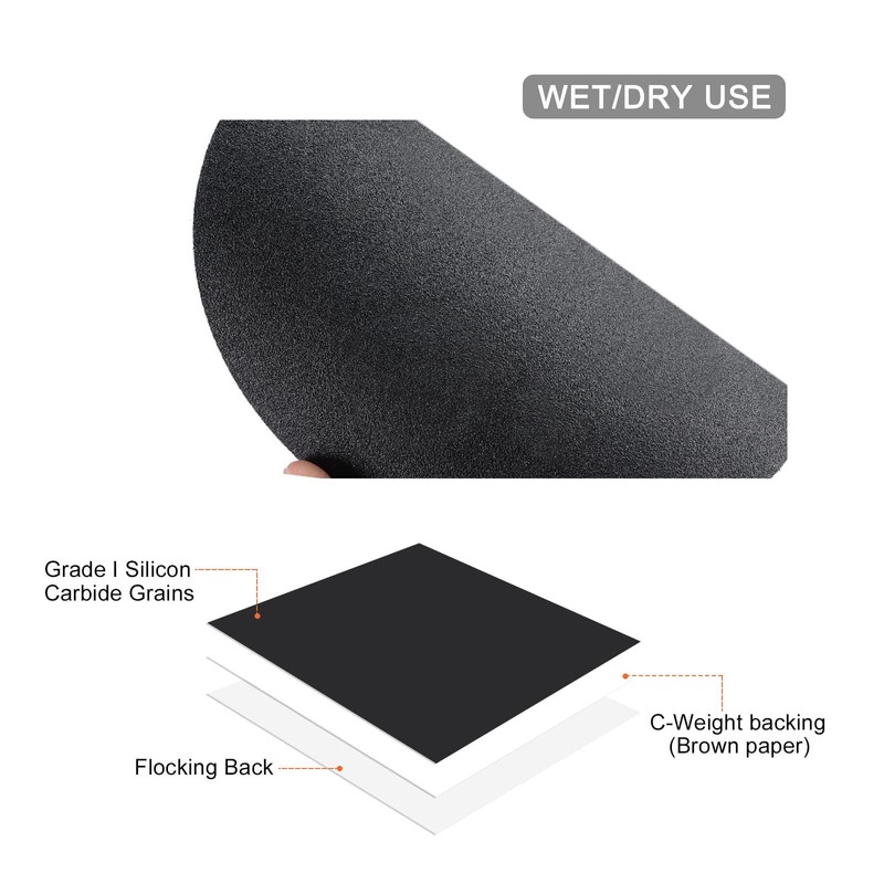 sourcing map 5 Inch Sanding Disc 120 Grit Hook and