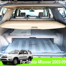 Liizoo Cargo Cover for Toyota 4Runner 2003 2004 2005 2006 2007 2008 2009 Accessories Rear Trunk Cover Rear Trunk Security Cover Shielding Shade, Beige