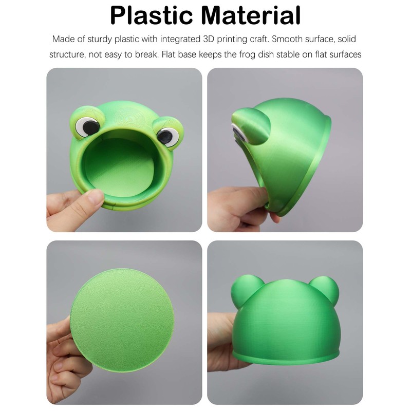 Open Mouth Frog Trinket Tray, Cute Frog Figurine Desktop Storage