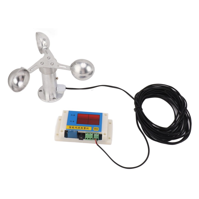 Wind Speed Alarm Device 3 Fan Blades Tower Crane Anemometer