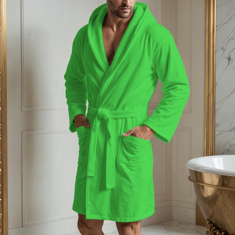 PETTI Artigiani Italiani- Unisex Bathrobe, Hooded Microfiber Bathrobe, 100% Made