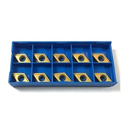 Pack of 10 inserts DCMT mm 070202 Tin Coated