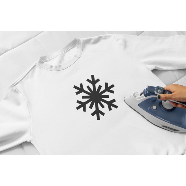 Snowflake Iron On Decal, Christmas Crafts, Vinyl Decal, Snowflake Applique,