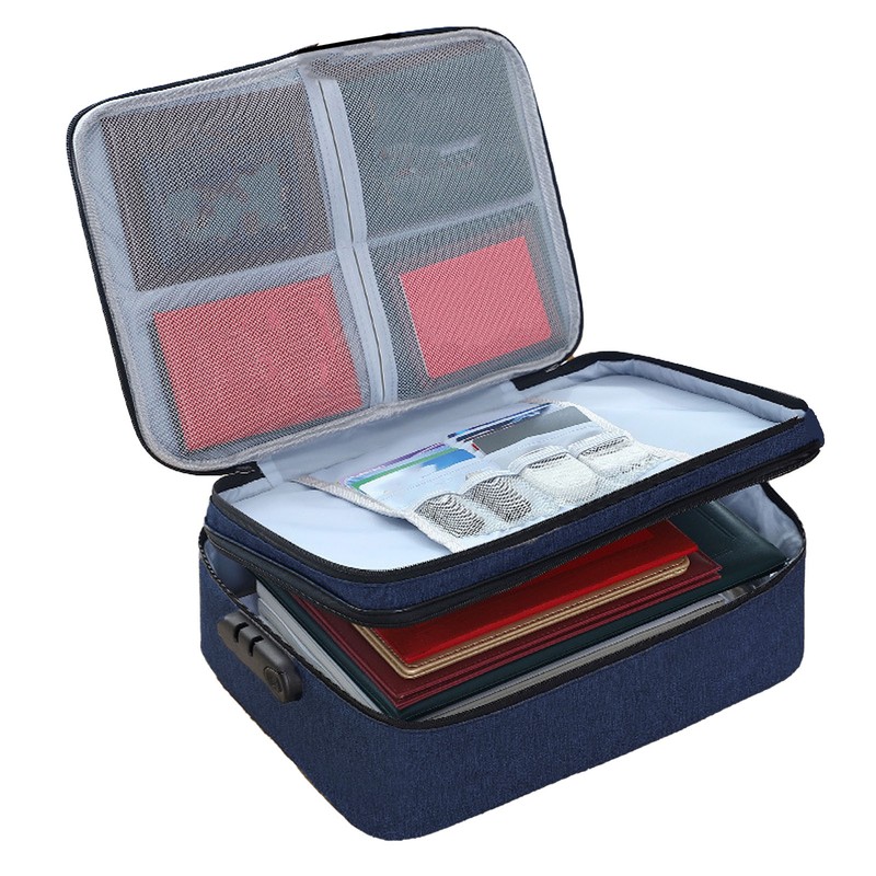 Certificate Storage Bag Oxford Document Bag Multi Layer Storage Pouch