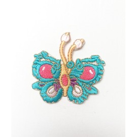 Butterfly Applique Patch - Flowers, Insect, Antennae, Wings 1.9" (Iron on) 3602