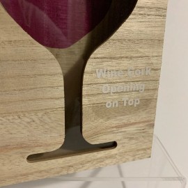 Modern Expressions Wooden Wine Cork Holder Shadow Box Frame Free Standing 9" x 6"