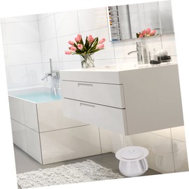 Levemolo Urinal Thick Plastic Chamber Pot Lid Boys and Girls Spittoon Pee Pot Portable for Disabled Elderly Smooth Surface Non-slip Base Easy Wash Blue