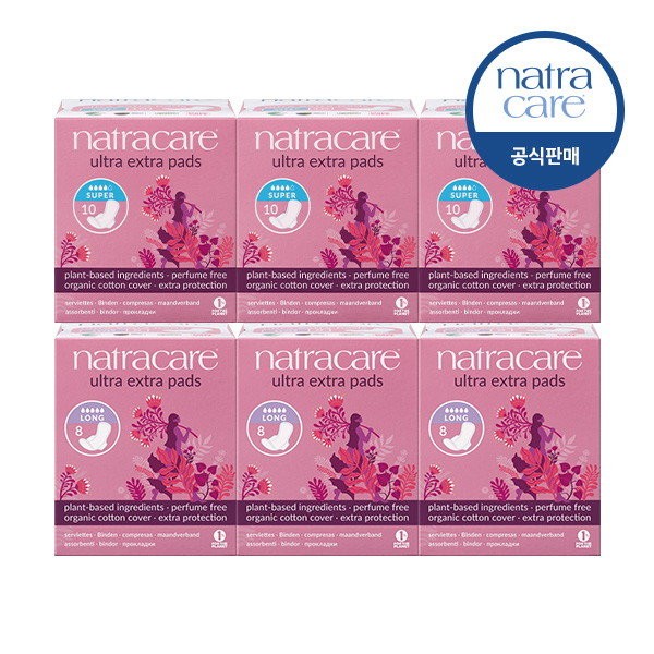Bundle of 6 Natracare Ultra Extra Pads, 5) 6 extra