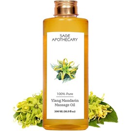 Generic Ylang Mandarin Massage Oil : Sensual Harmony Meets Natural Elegance | Vegan | Cruelty Free | Natural Bliss | Ideal for Couples, Date Nights, and Relaxing Massages | 500 ml