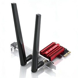 DERAPID AX900 PCIe WiFi 6 Tarjeta de red de doble banda, 802.11ax, 900 Mbps con Bluetooth 5.4, para PC de computadora y juegos, compatible con Windows 10/11