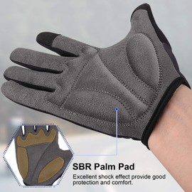 BOILDEG Cycling Gloves Full Finger Mountain Bike Gloves with Anti-Slip Shock-Absorbing Pad Breathable,Touchscreen MTB Road Biking Gloves for Men/Women