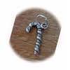 New Sterling Silver 3D 17x9mm Candy Cane Holiday Christmas Charm