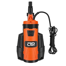 Prostomer Sump Pump, 1/2HP 2110GPH Sumbersible Water Pump, Portable Electric Pump with Build-in Float Switch for pool draining, Crop Irrigation, Yard and Flooded Cellar