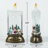 Lasumora Christmas Snow Globe Candle with Timer & Music, Snowy