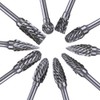 Bestgle 10pcs 3 mm (1/8 Inch) Shank Tungsten Carbide Double