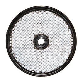 Old-Harvest 12x Reflector with Hole Round 60 mm for Trailer Flatbed Trailer Krad Rear Reflector Marking New (White)