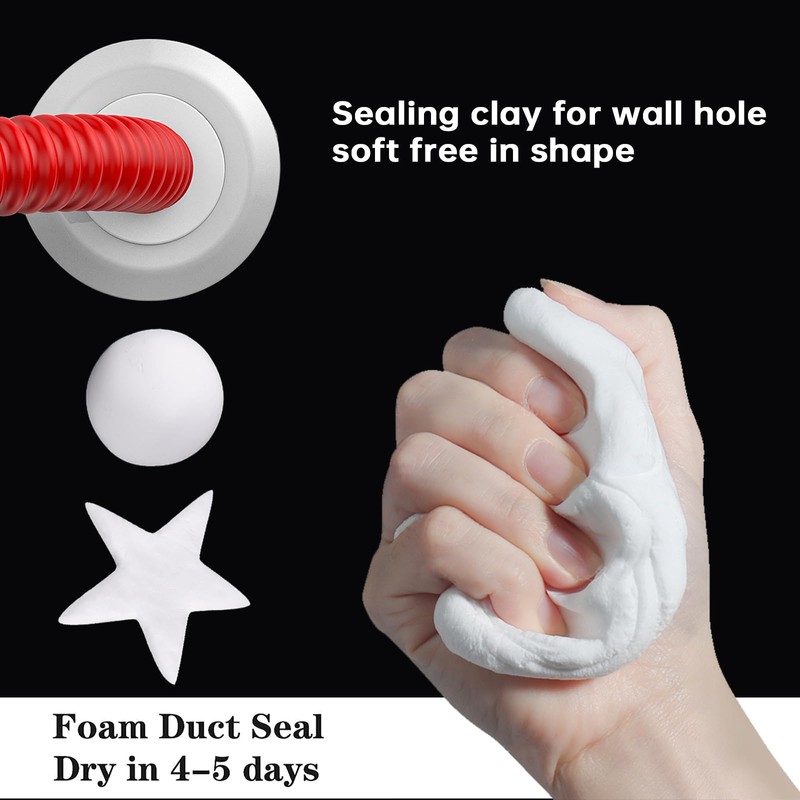 Zxfuture Pack of 8 White Seal Putty Waterproof Duct Seal