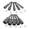 ChgImposs 10pcs Magnetic Hexagon Sockets 6-15mm 1/4-Inch Hex Shank Nut