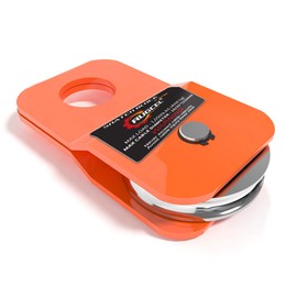 RUGCEL WINCH 4.8T Heavy Duty Recovery Winch Snatch Block,10500lb Capacity (Orange),Towing Pulley System for Synthetic Rope or Steel Cable
