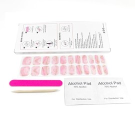 ZEARE Cured Gel Nail Strips 22pcs UV Free Easy Apply & Remove Salon-Quality Gel Nails Stickers Long Lasting