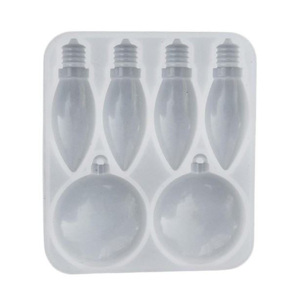 Saccgt Resin Light Bulb Pendant Silicone Mold Christmas Ornament Resin