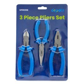 Dapetz ® Pliers Set 3 pcs. Professional Heavy Duty Plier Set with Needle Nose Pliers, Side Cutter and Combination Plier 160 mm Long Side-Cutting Pliers