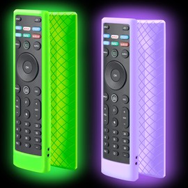 2 Pack Cover for Vizio Remote, Compatible with Vizio Remote Case XRT136 / XRT140 D Series Universal Smart TV Control Replacement Silicone Skin Sleeve Glow in The Dark