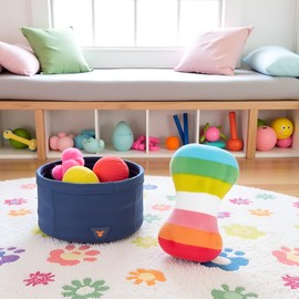 2 Pcs Colourful Dog Plush Vocal Toy, Puppy Chew Bones, Rainbow Dog Bone-Shape Chewing Toy Pet Supplies for Pet Playing Use Adorable Quality and Practical Attractive and Professional Dogs Chew Toys