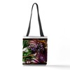 CafePress Purple Flowers With Butterfly 13"x13" Reusable Grocery Shopping Sling